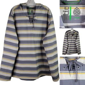 Stio Women's XL CFS Sun Hoodie Baja UPF 50 Pullover Striped Lightweight